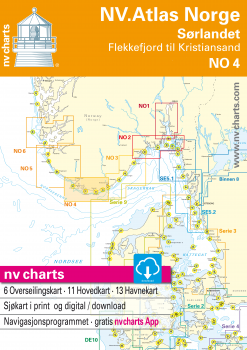 NO 4  NV.Atlas Norge Sørlandet Vest - Flekkefjord til Kristiansand